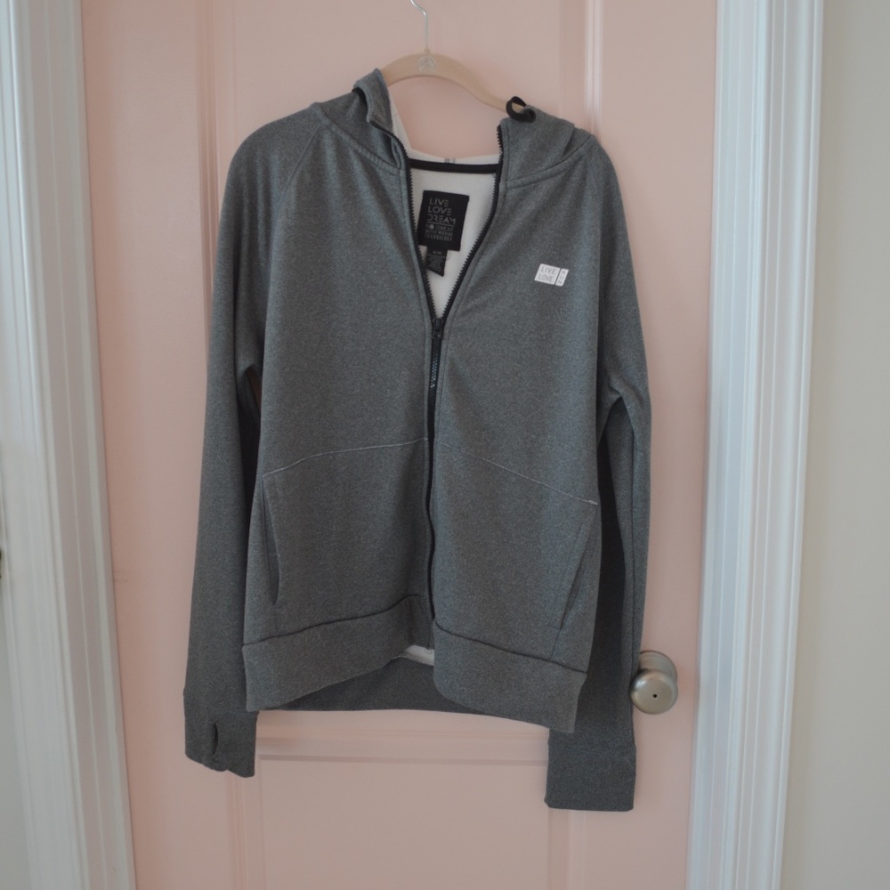 EUC Live Love Dream Grey Rest Later Hoodie